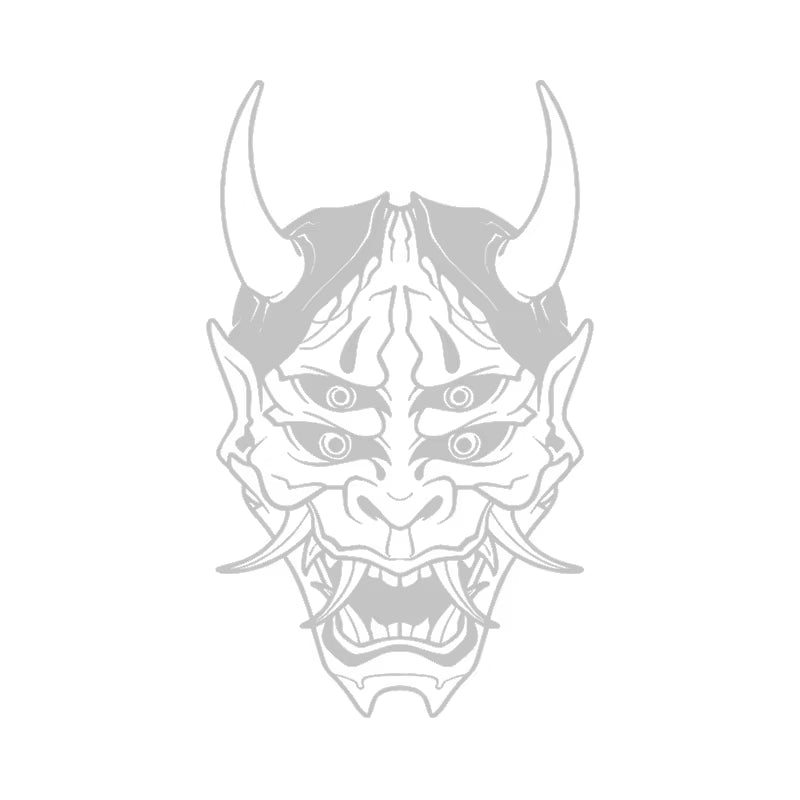 Hannya Mask Japanese Car Decal Sticker JDM Skull Vinyl Stickers for Auto Window Door Windshield Waterproof Decor Accessories