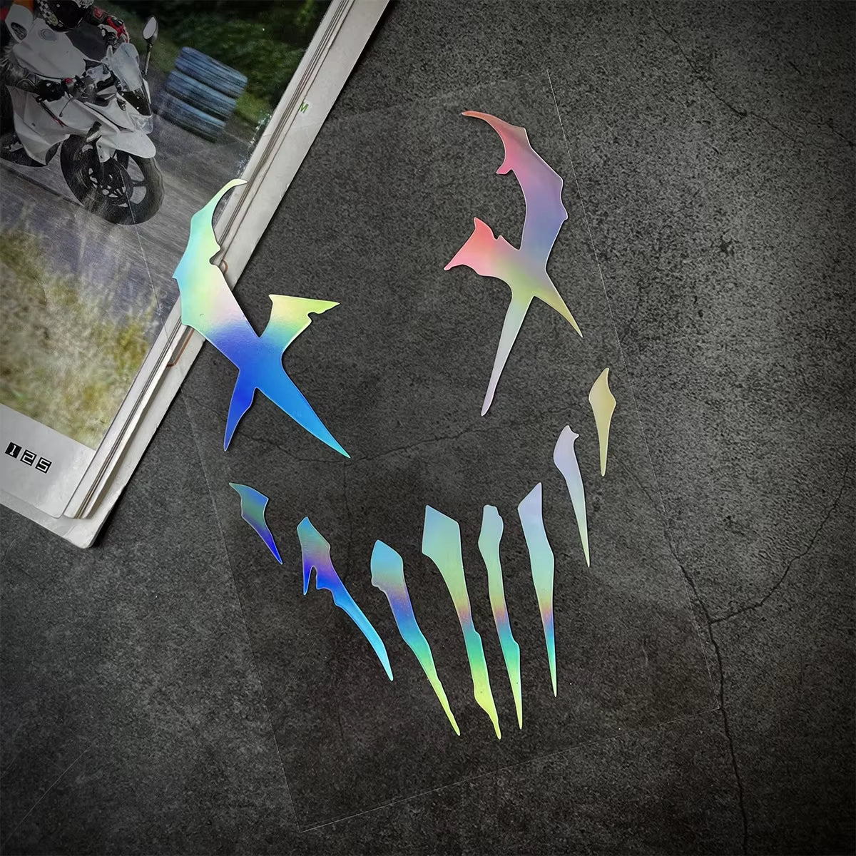 Devil Reflective Motorcycle Stickers Decor Moto Bike Scooter Car Body Front Windshield Helmet Rear Box Decal Accessories