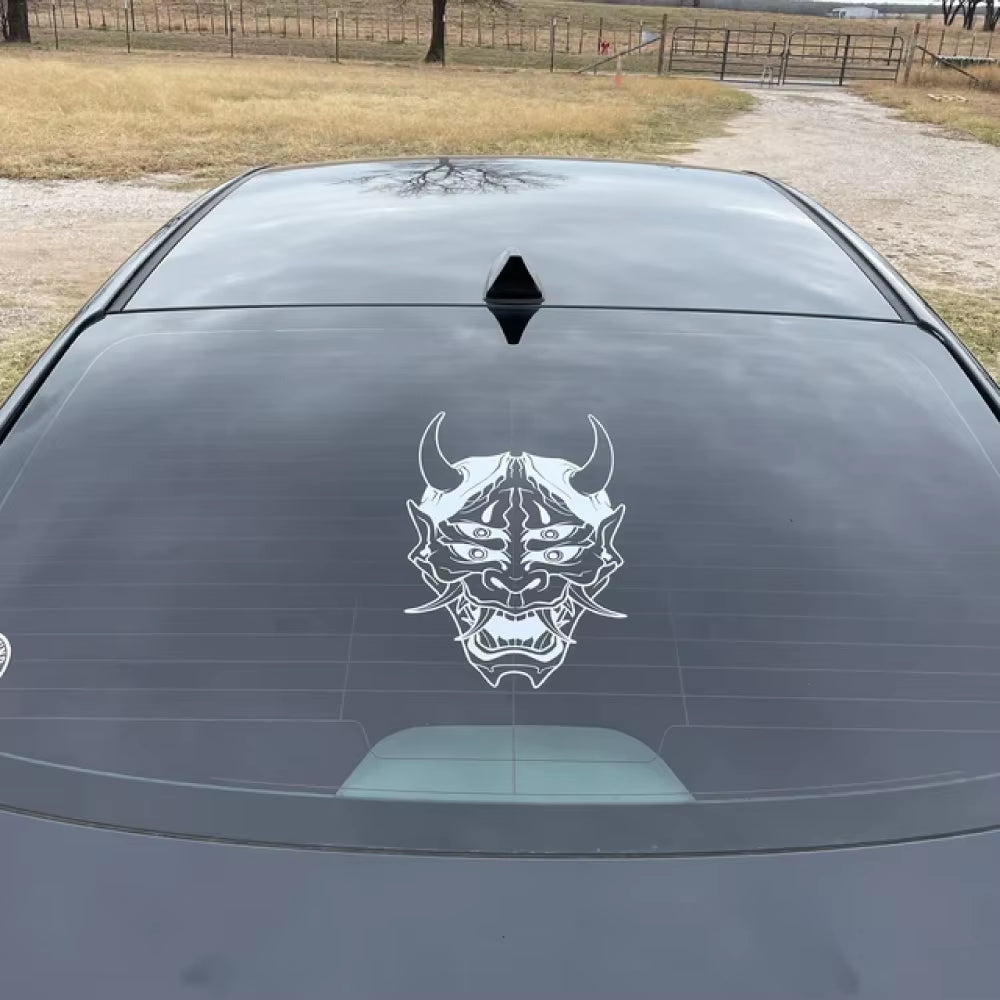 Hannya Mask Japanese Car Decal Sticker JDM Skull Vinyl Stickers for Auto Window Door Windshield Waterproof Decor Accessories