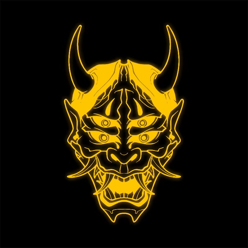 Hannya Mask Japanese Car Decal Sticker JDM Skull Vinyl Stickers for Auto Window Door Windshield Waterproof Decor Accessories