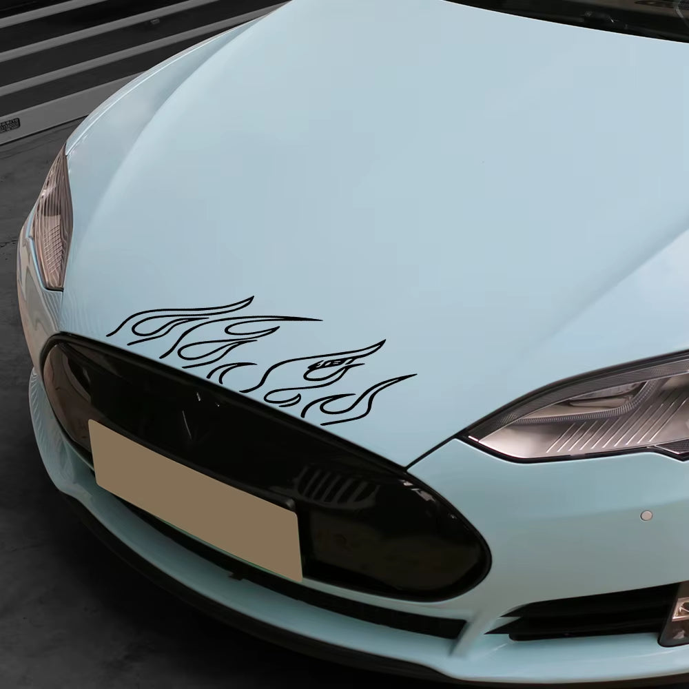Car Stickers Funny Flame Decor Decals Outdoor Vinyl Self-Adhesive Decoration for Vehicle Window Hood Bumper Tailgate Door Side