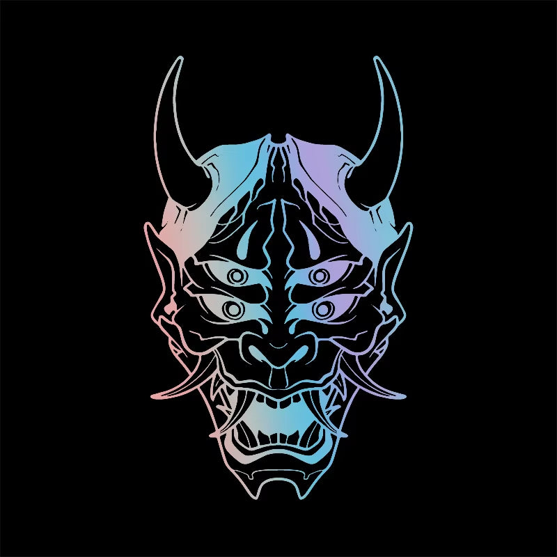 Hannya Mask Japanese Car Decal Sticker JDM Skull Vinyl Stickers for Auto Window Door Windshield Waterproof Decor Accessories