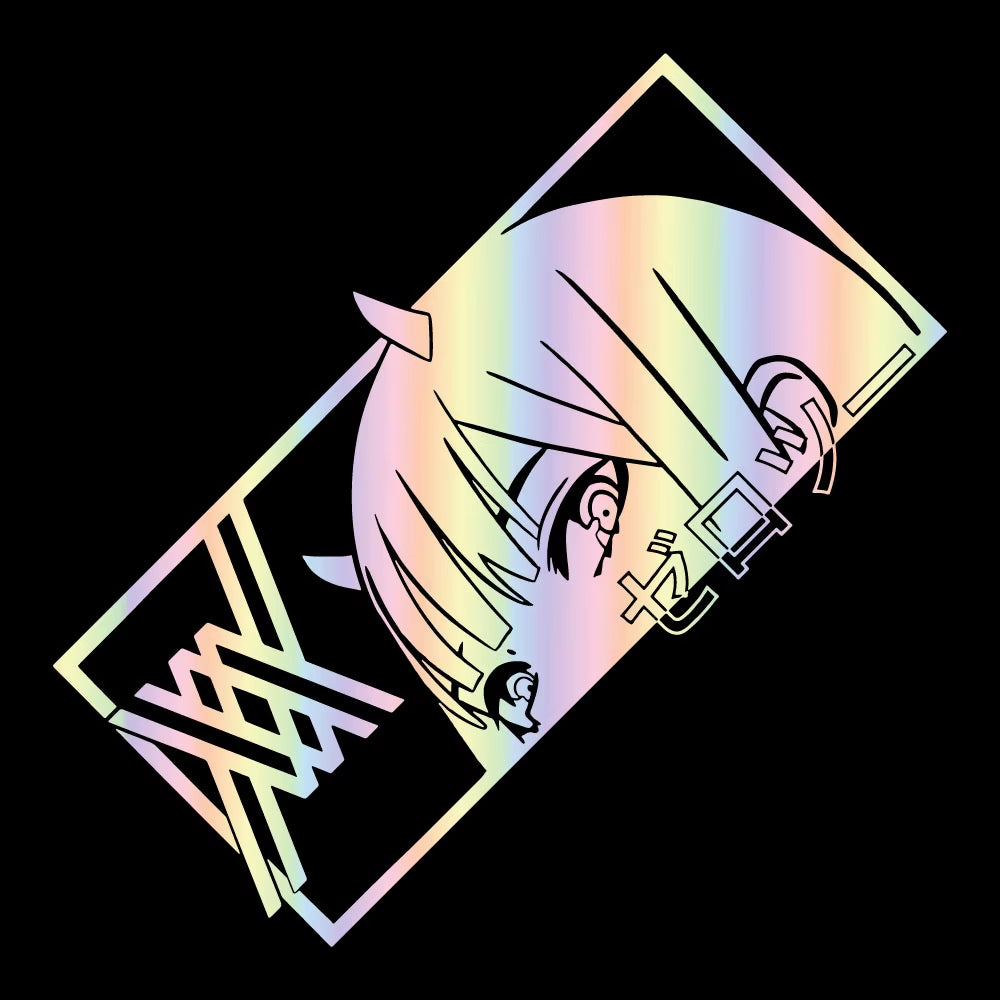 Darling Waifu Decal Car Vinyl Sticker for Bumper Rear Window Windshield Door Waterproof Accessories Decor Japanese Anime Sticker