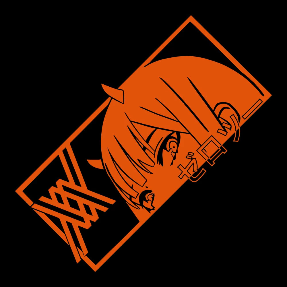 Darling Waifu Decal Car Vinyl Sticker for Bumper Rear Window Windshield Door Waterproof Accessories Decor Japanese Anime Sticker