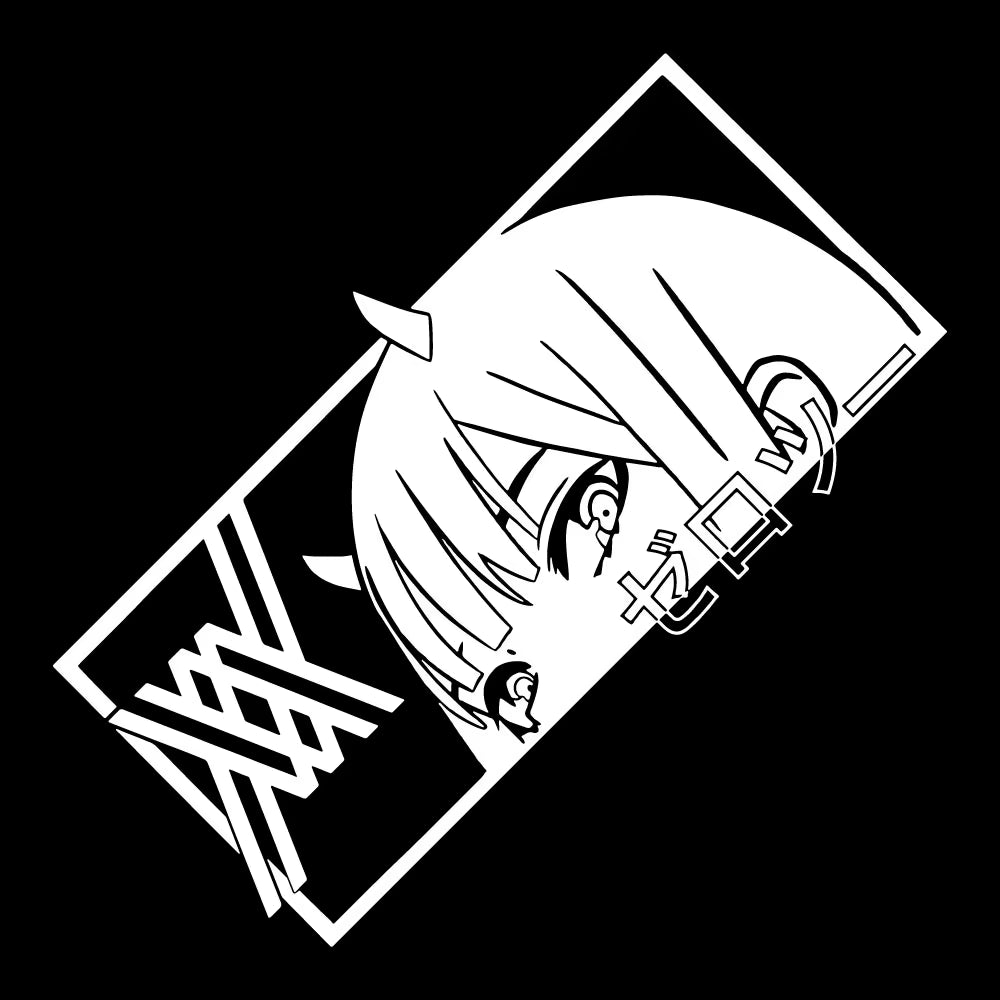 Darling Waifu Decal Car Vinyl Sticker for Bumper Rear Window Windshield Door Waterproof Accessories Decor Japanese Anime Sticker