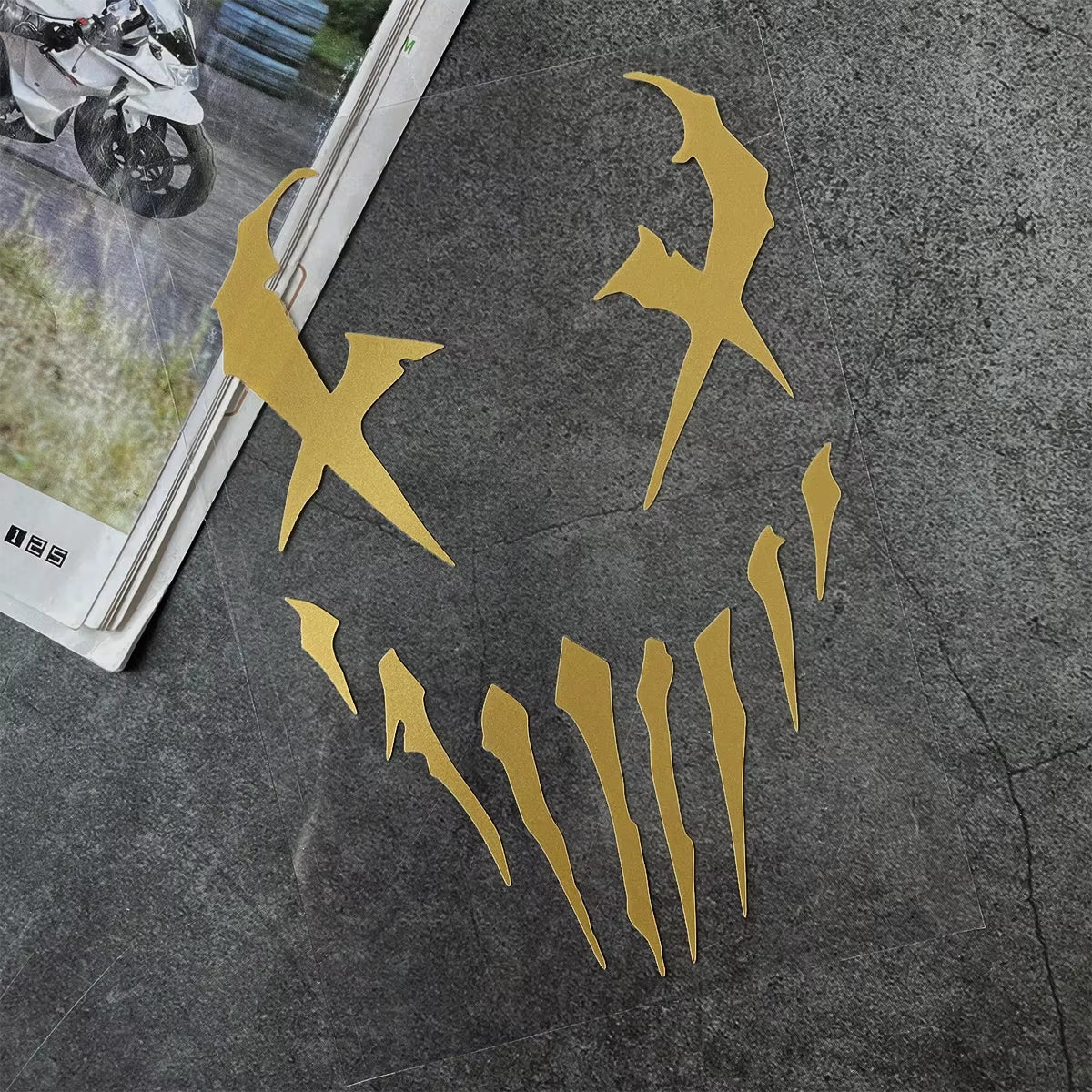 Devil Reflective Motorcycle Stickers Decor Moto Bike Scooter Car Body Front Windshield Helmet Rear Box Decal Accessories