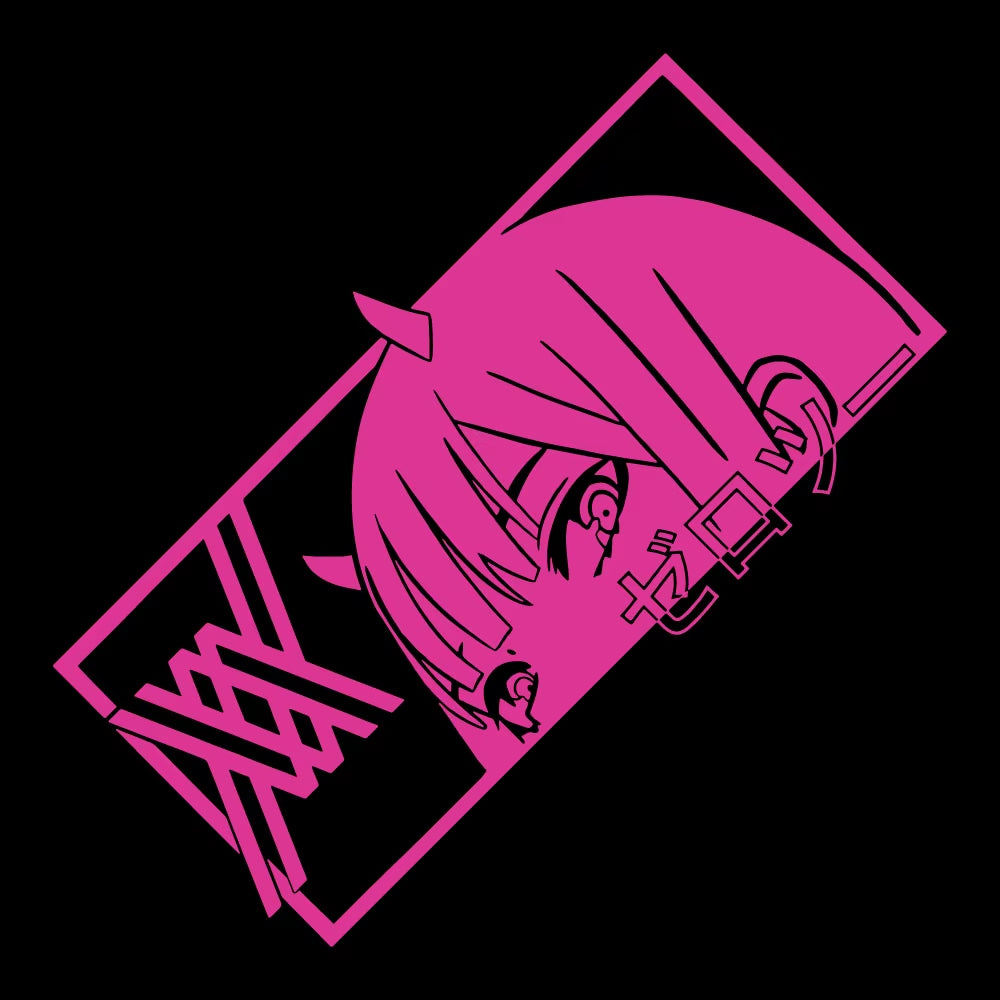 Darling Waifu Decal Car Vinyl Sticker for Bumper Rear Window Windshield Door Waterproof Accessories Decor Japanese Anime Sticker