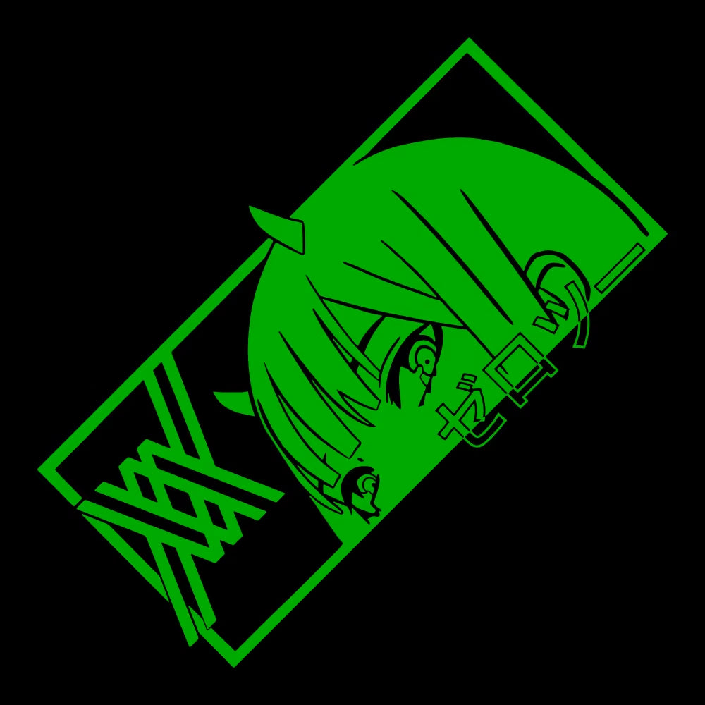 Darling Waifu Decal Car Vinyl Sticker for Bumper Rear Window Windshield Door Waterproof Accessories Decor Japanese Anime Sticker