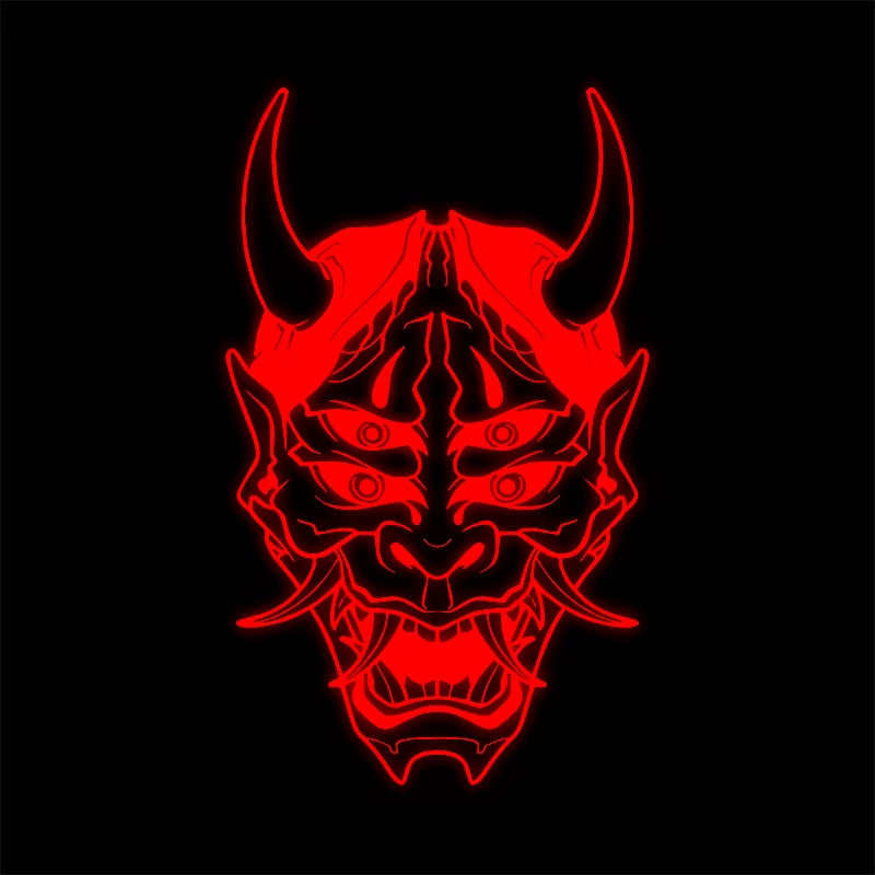 Hannya Mask Japanese Car Decal Sticker JDM Skull Vinyl Stickers for Auto Window Door Windshield Waterproof Decor Accessories
