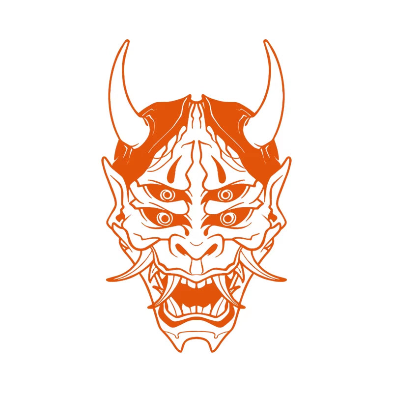 Hannya Mask Japanese Car Decal Sticker JDM Skull Vinyl Stickers for Auto Window Door Windshield Waterproof Decor Accessories
