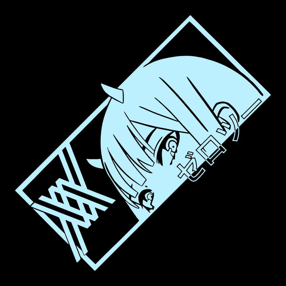 Darling Waifu Decal Car Vinyl Sticker for Bumper Rear Window Windshield Door Waterproof Accessories Decor Japanese Anime Sticker
