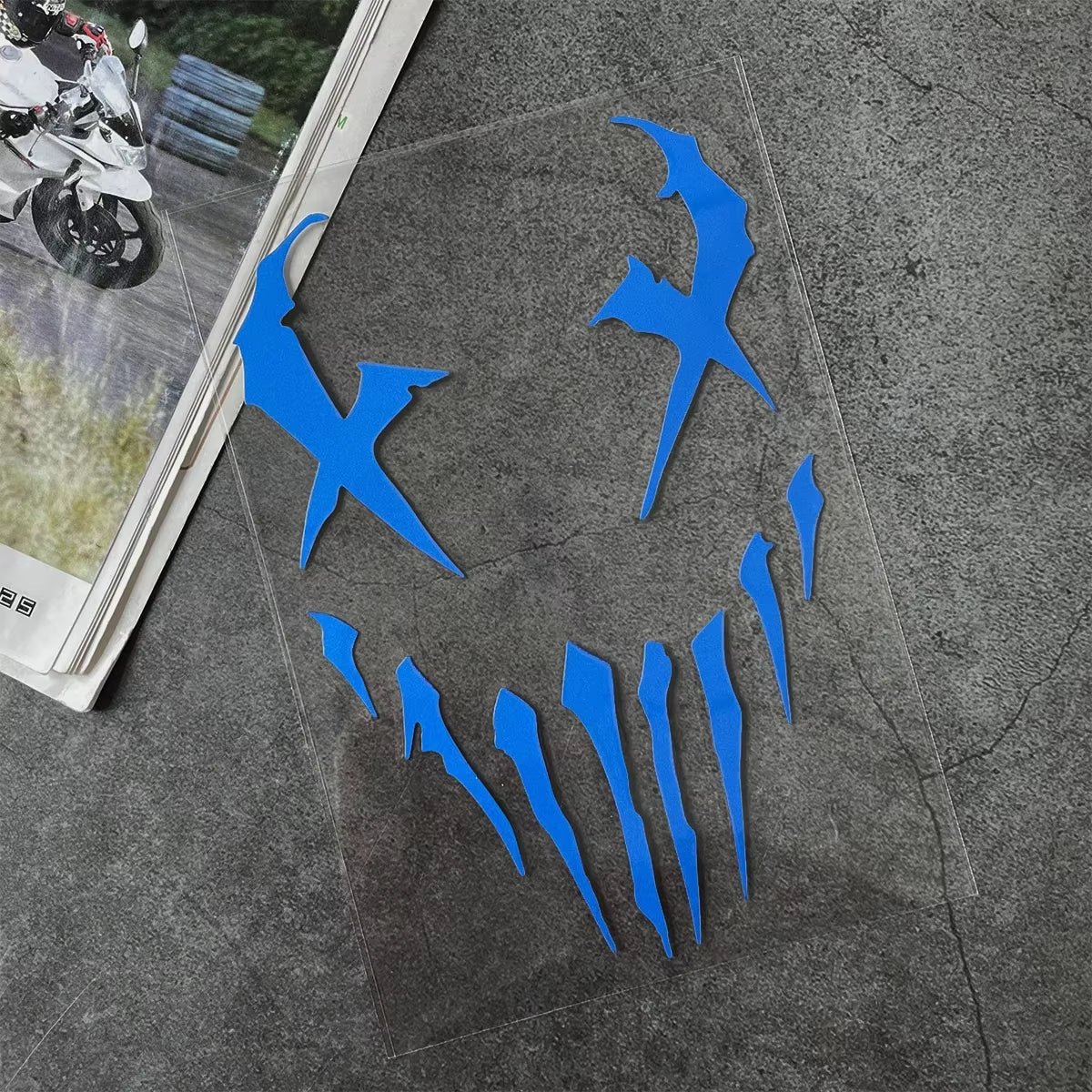 Devil Reflective Motorcycle Stickers Decor Moto Bike Scooter Car Body Front Windshield Helmet Rear Box Decal Accessories