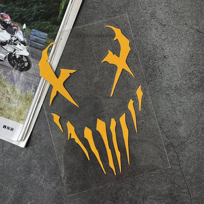 Devil Reflective Motorcycle Stickers Decor Moto Bike Scooter Car Body Front Windshield Helmet Rear Box Decal Accessories