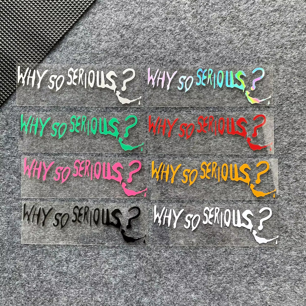 Funny Why so Serious Reflective Car Sticker Automobiles Motorcycle Exterior Accessories Decal Decor Bumper Windshield Helmet