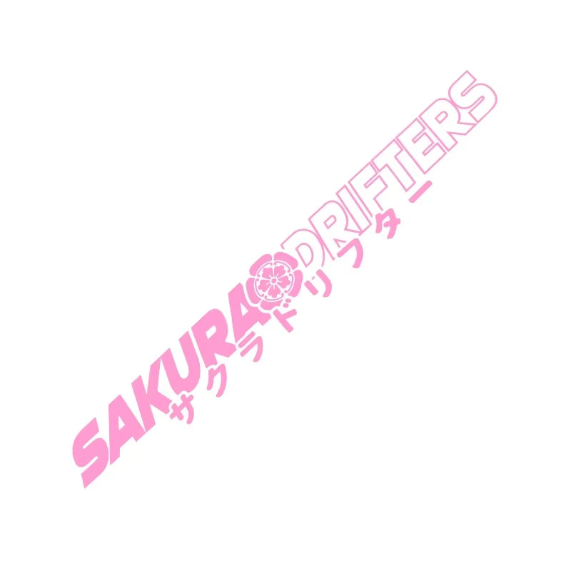 Sakura Drifters for Car Sticker Decoration Front Windshield Drift Style External Accessories JDM Stickers Waterproof Vinyl Decal