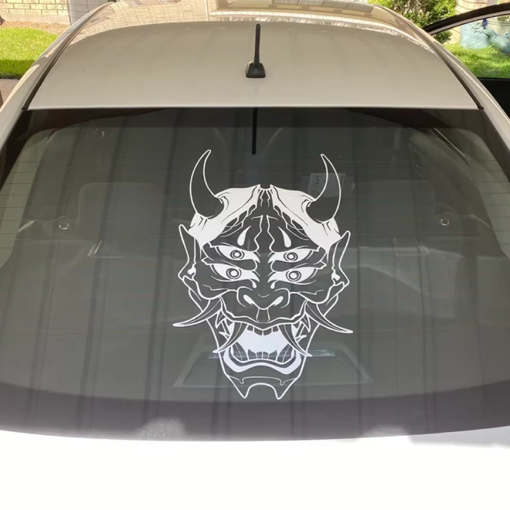Hannya Mask Japanese Car Decal Sticker JDM Skull Vinyl Stickers for Auto Window Door Windshield Waterproof Decor Accessories