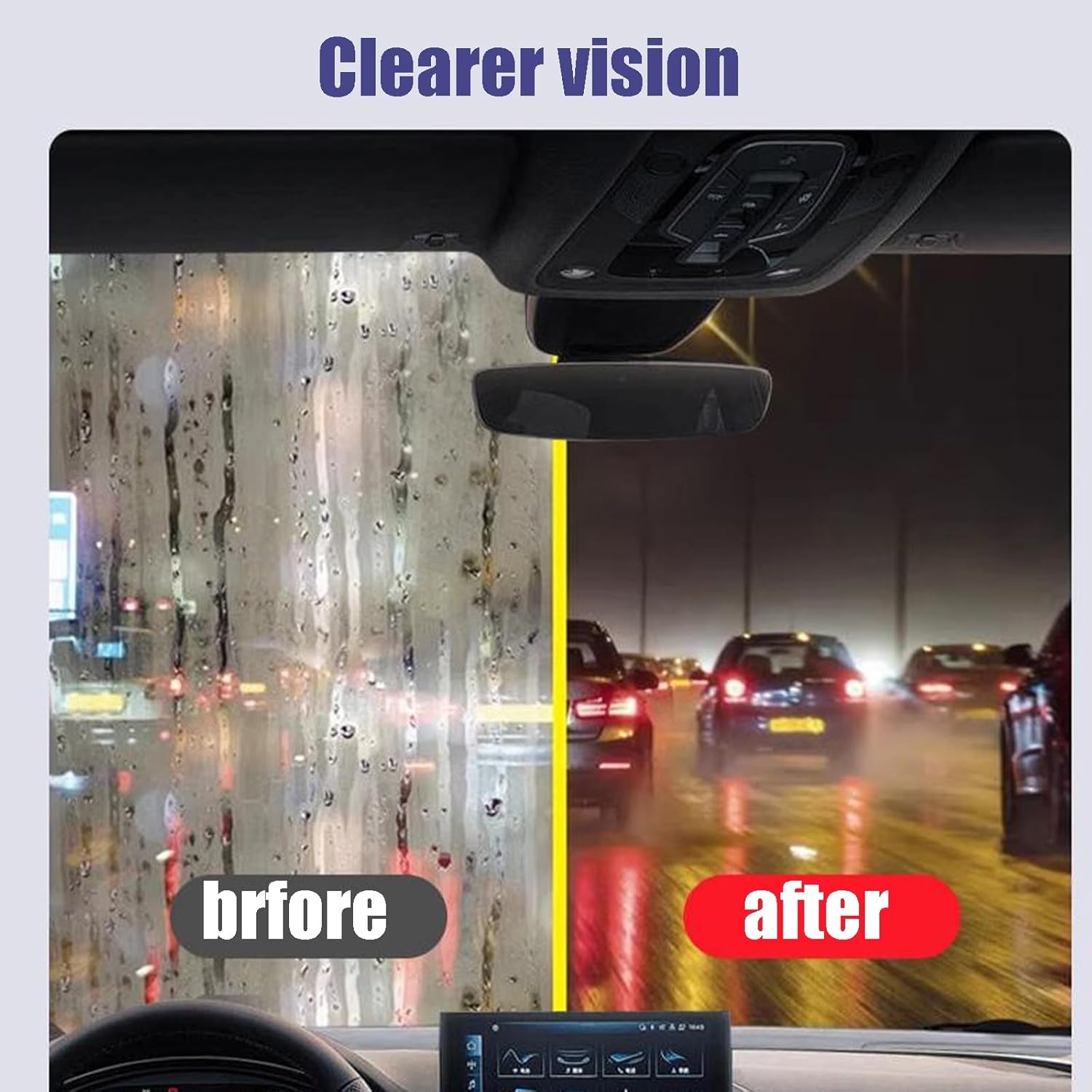 Windshield Cleaner, Cleardrive Windshield Cleaner, Clear Drive Windshield Cleaner, Window Cleaner, Oil Film Cleaning Brush for Car Windows (1Pcs)