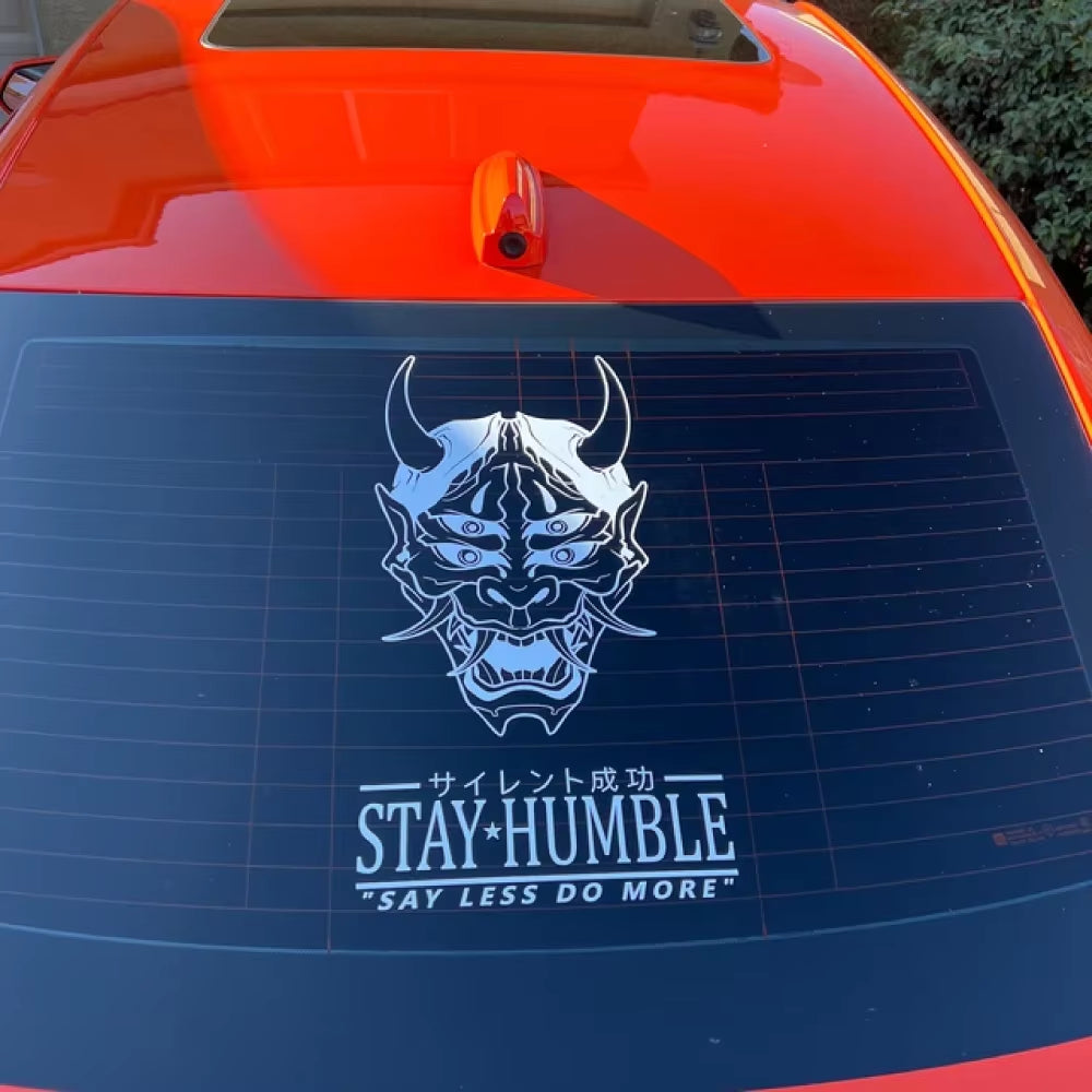 Hannya Mask Japanese Car Decal Sticker JDM Skull Vinyl Stickers for Auto Window Door Windshield Waterproof Decor Accessories
