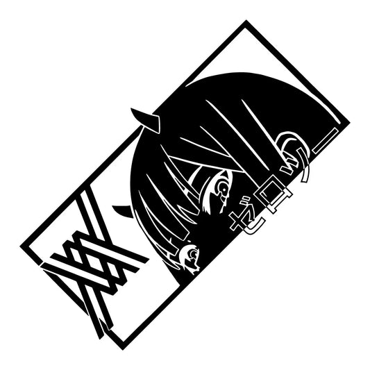 Darling Waifu Decal Car Vinyl Sticker for Bumper Rear Window Windshield Door Waterproof Accessories Decor Japanese Anime Sticker