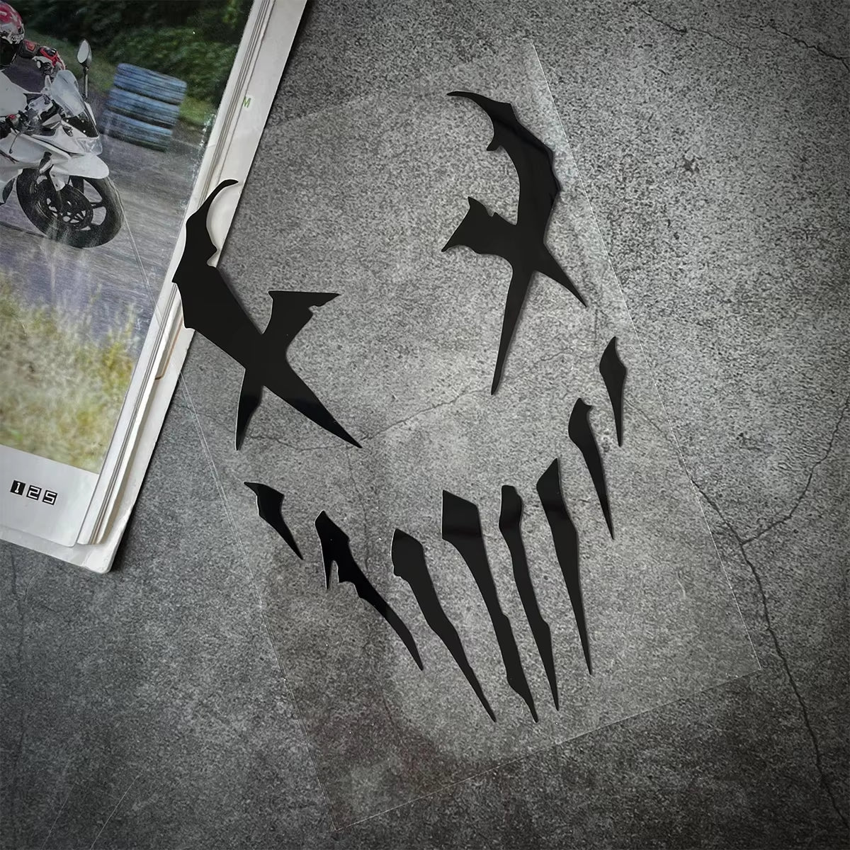 Devil Reflective Motorcycle Stickers Decor Moto Bike Scooter Car Body Front Windshield Helmet Rear Box Decal Accessories