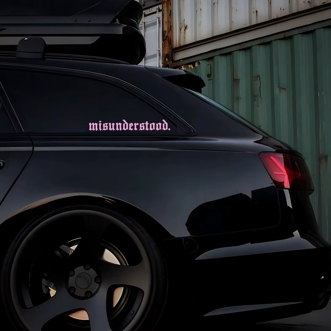 Misunderstanding Decal Sticker Windshield Banner Vinyl Car Decal, Waterproof Non-Fading Modified Car Pull Pattern Customization