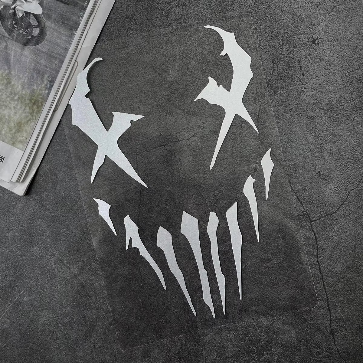 Devil Reflective Motorcycle Stickers Decor Moto Bike Scooter Car Body Front Windshield Helmet Rear Box Decal Accessories