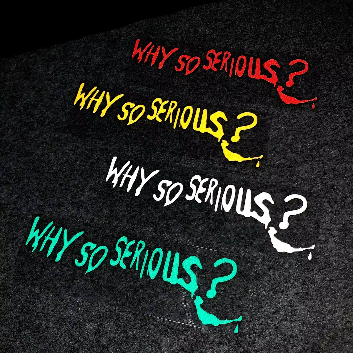 Funny Why so Serious Reflective Car Sticker Automobiles Motorcycle Exterior Accessories Decal Decor Bumper Windshield Helmet