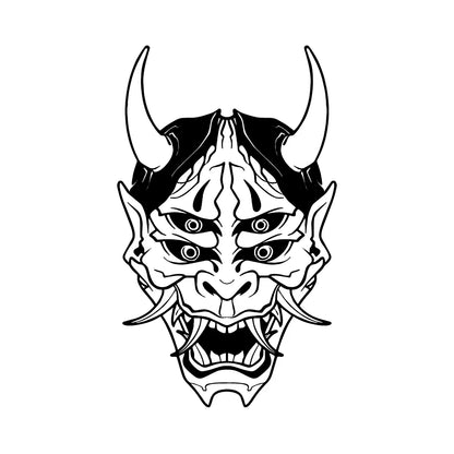 Hannya Mask Japanese Car Decal Sticker JDM Skull Vinyl Stickers for Auto Window Door Windshield Waterproof Decor Accessories