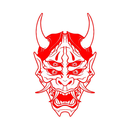 Hannya Mask Japanese Car Decal Sticker JDM Skull Vinyl Stickers for Auto Window Door Windshield Waterproof Decor Accessories