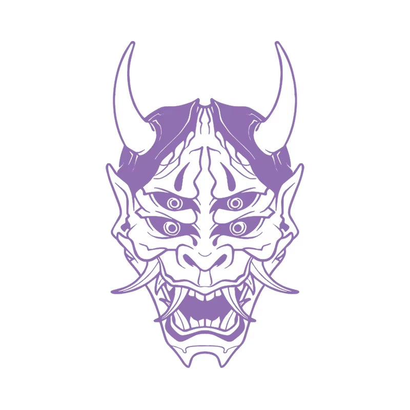 Hannya Mask Japanese Car Decal Sticker JDM Skull Vinyl Stickers for Auto Window Door Windshield Waterproof Decor Accessories
