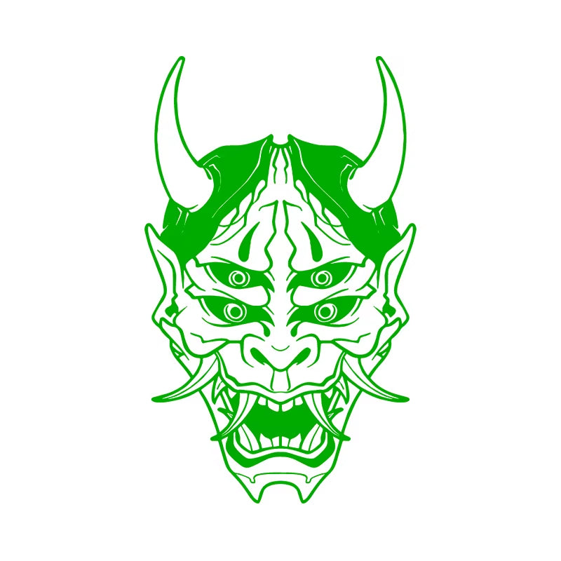 Hannya Mask Japanese Car Decal Sticker JDM Skull Vinyl Stickers for Auto Window Door Windshield Waterproof Decor Accessories