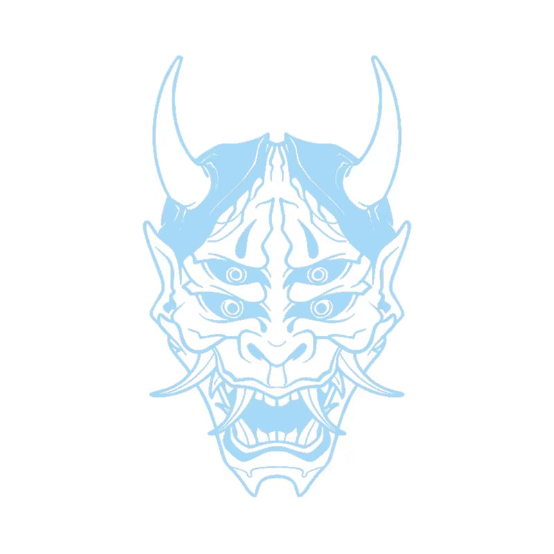 Hannya Mask Japanese Car Decal Sticker JDM Skull Vinyl Stickers for Auto Window Door Windshield Waterproof Decor Accessories