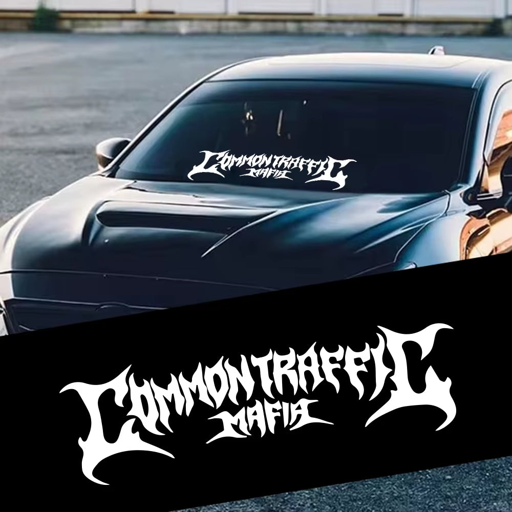 Car Windshield Banner Graphics Rear Window Common Traffic Mafia Racing Stripes Vinyl Decals Truck Body Sticker Decor Accessories