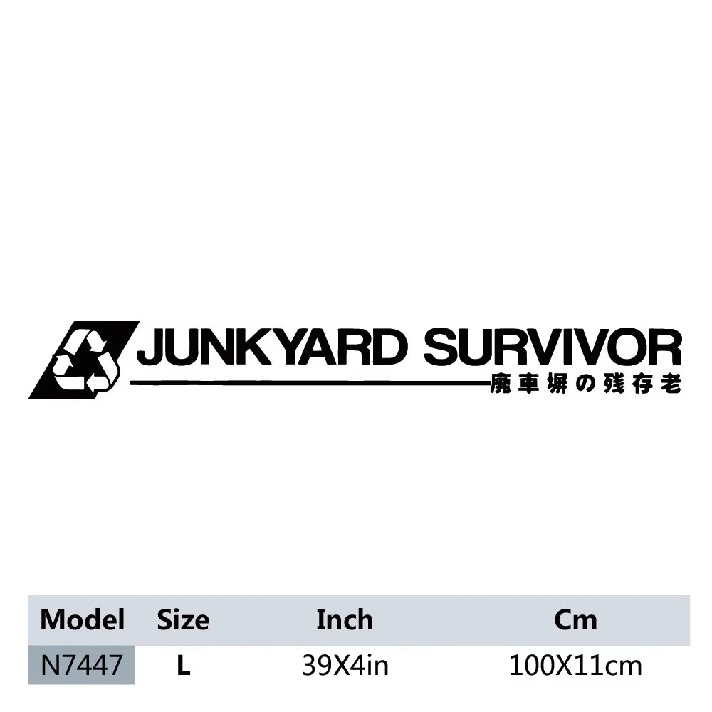 Art Design Junkyard Survivor Windshield Car Decal Waterproof Vinyl Crazy Cat Car Sticker Accessories for Mazda Cruze Peugeot