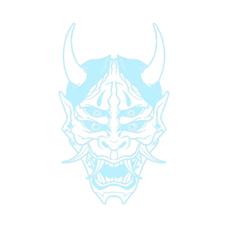 Hannya Mask Japanese Car Decal Sticker JDM Skull Vinyl Stickers for Auto Window Door Windshield Waterproof Decor Accessories