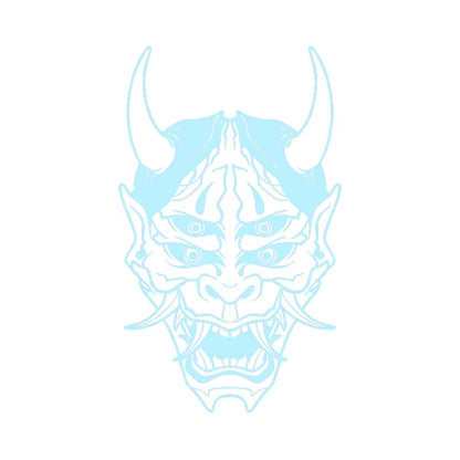 Hannya Mask Japanese Car Decal Sticker JDM Skull Vinyl Stickers for Auto Window Door Windshield Waterproof Decor Accessories