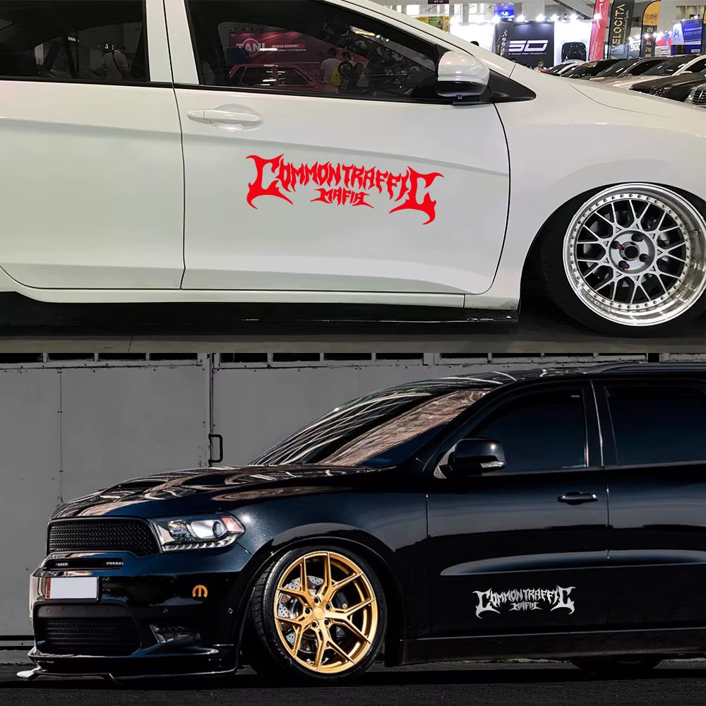 Car Windshield Banner Graphics Rear Window Common Traffic Mafia Racing Stripes Vinyl Decals Truck Body Sticker Decor Accessories