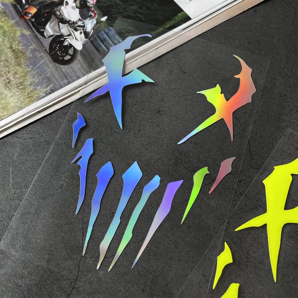 Devil Reflective Motorcycle Stickers Decor Moto Bike Scooter Car Body Front Windshield Helmet Rear Box Decal Accessories