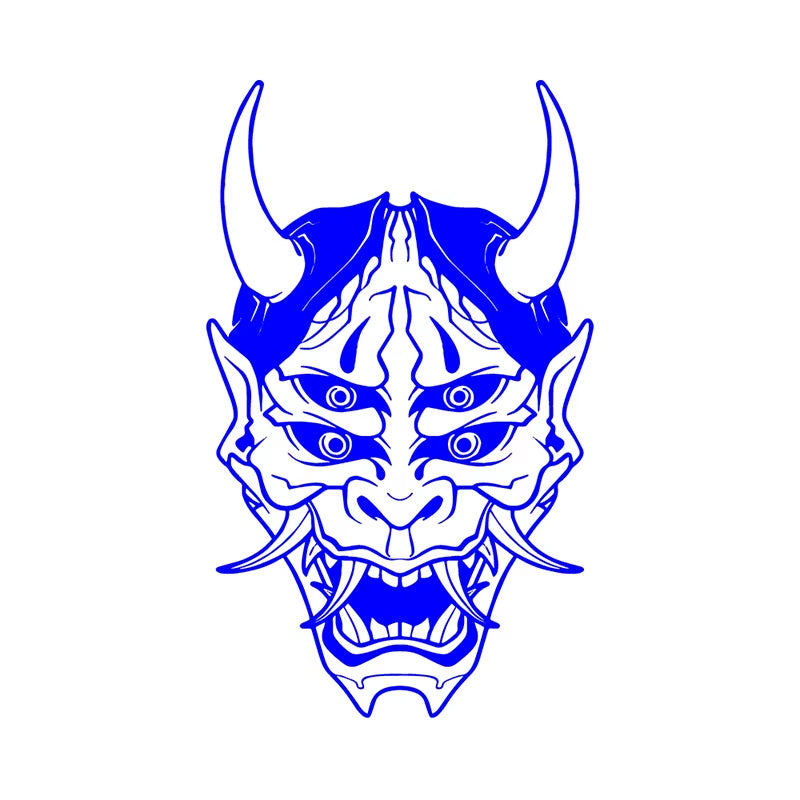 Hannya Mask Japanese Car Decal Sticker JDM Skull Vinyl Stickers for Auto Window Door Windshield Waterproof Decor Accessories