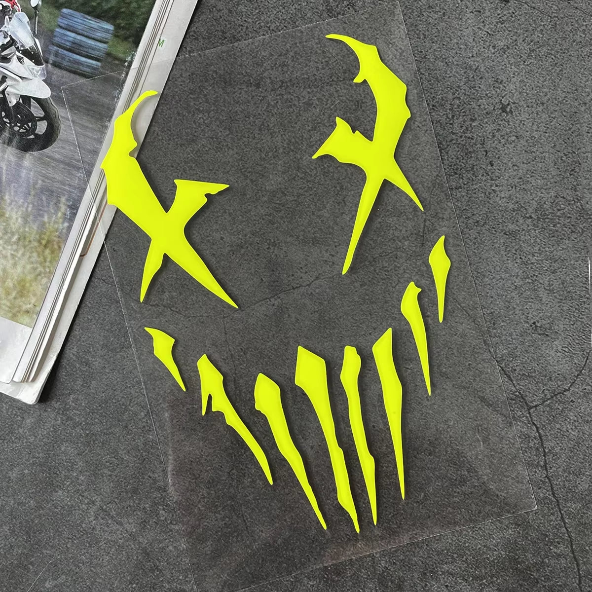 Devil Reflective Motorcycle Stickers Decor Moto Bike Scooter Car Body Front Windshield Helmet Rear Box Decal Accessories