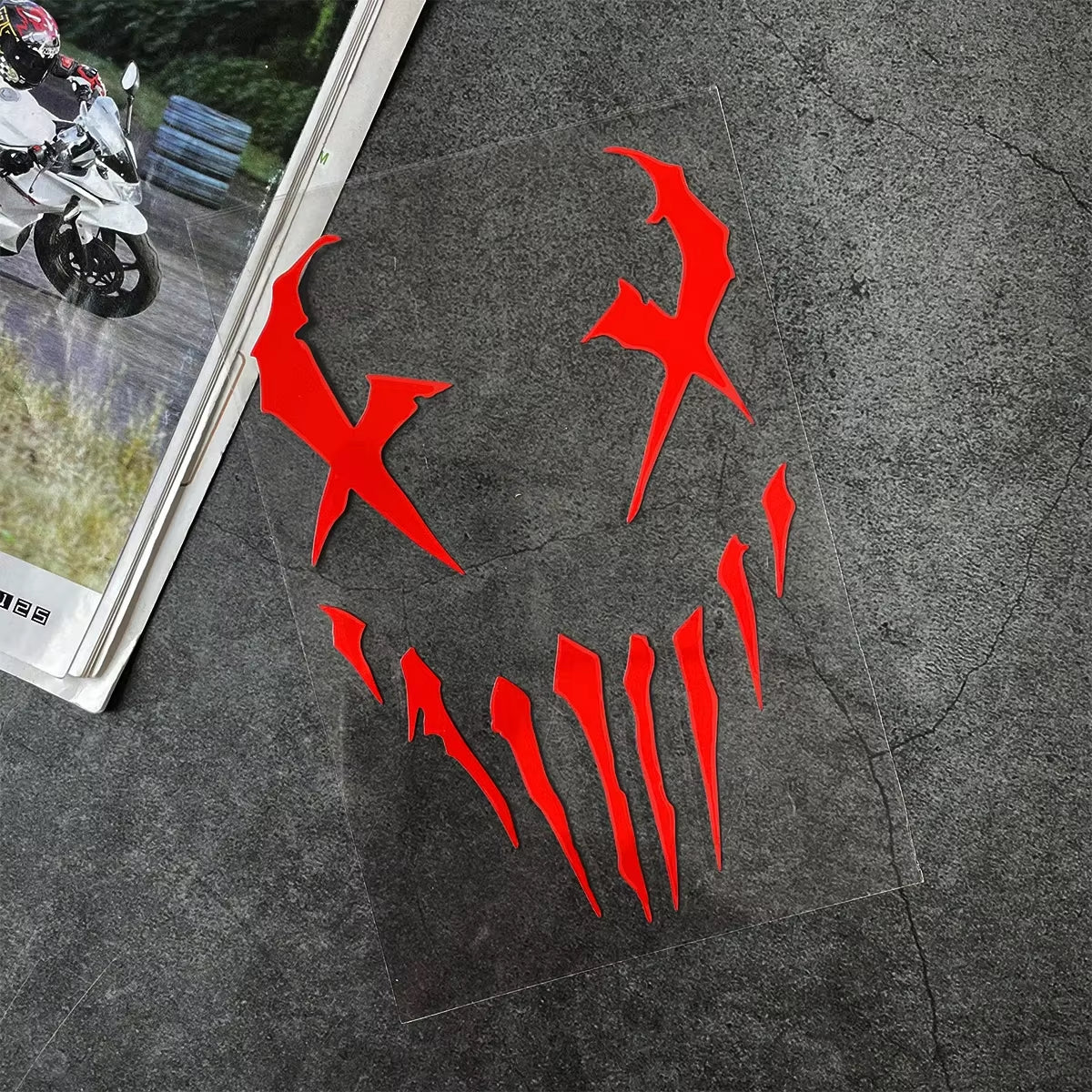 Devil Reflective Motorcycle Stickers Decor Moto Bike Scooter Car Body Front Windshield Helmet Rear Box Decal Accessories