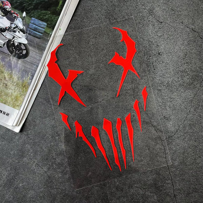 Devil Reflective Motorcycle Stickers Decor Moto Bike Scooter Car Body Front Windshield Helmet Rear Box Decal Accessories