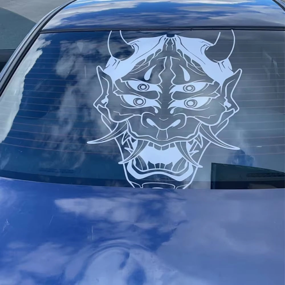 Hannya Mask Japanese Car Decal Sticker JDM Skull Vinyl Stickers for Auto Window Door Windshield Waterproof Decor Accessories