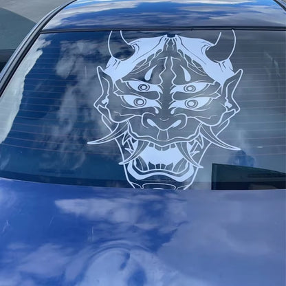 Hannya Mask Japanese Car Decal Sticker JDM Skull Vinyl Stickers for Auto Window Door Windshield Waterproof Decor Accessories