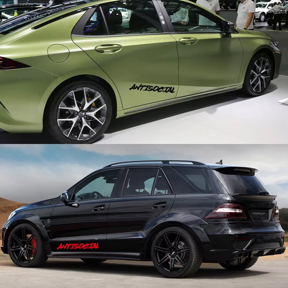 Various Sizes Car Windshield Sticker Antisocial Creative Styling Motorcycle Window Vinyl Decor Decal Auto Tuning Accessories