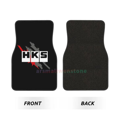 HKS Retro Pattern 4PCS Crystal Velvet Women'S Car Floor Mat, anti Fouling Car Floor Mat Car Interior Accessories