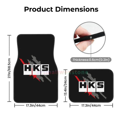 HKS Retro Pattern 4PCS Crystal Velvet Women'S Car Floor Mat, anti Fouling Car Floor Mat Car Interior Accessories
