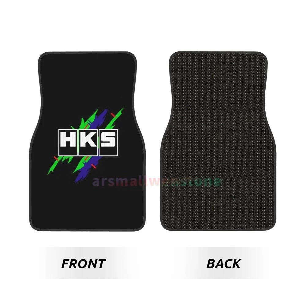 HKS Retro Pattern 4PCS Crystal Velvet Women'S Car Floor Mat, anti Fouling Car Floor Mat Car Interior Accessories