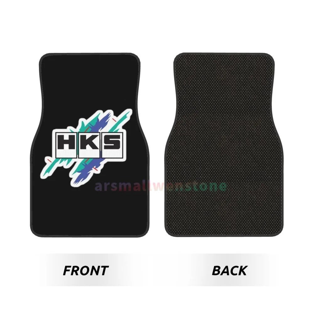 HKS Retro Pattern 4PCS Crystal Velvet Women'S Car Floor Mat, anti Fouling Car Floor Mat Car Interior Accessories