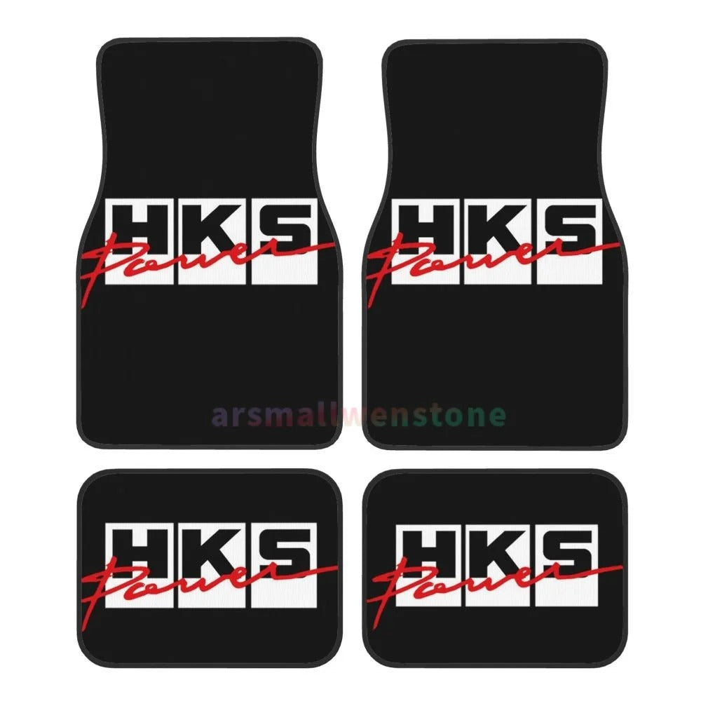 HKS Retro Pattern 4PCS Crystal Velvet Women'S Car Floor Mat, anti Fouling Car Floor Mat Car Interior Accessories